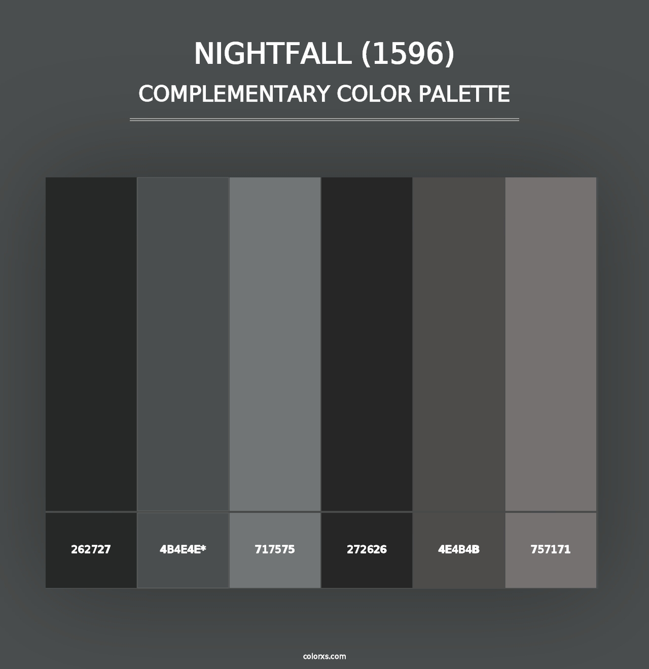 Nightfall (1596) - Complementary Color Palette