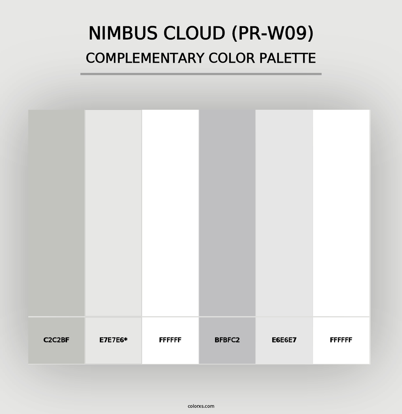 Nimbus Cloud (PR-W09) - Complementary Color Palette