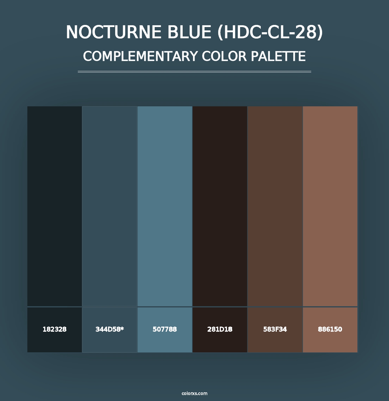 Nocturne Blue (HDC-CL-28) - Complementary Color Palette