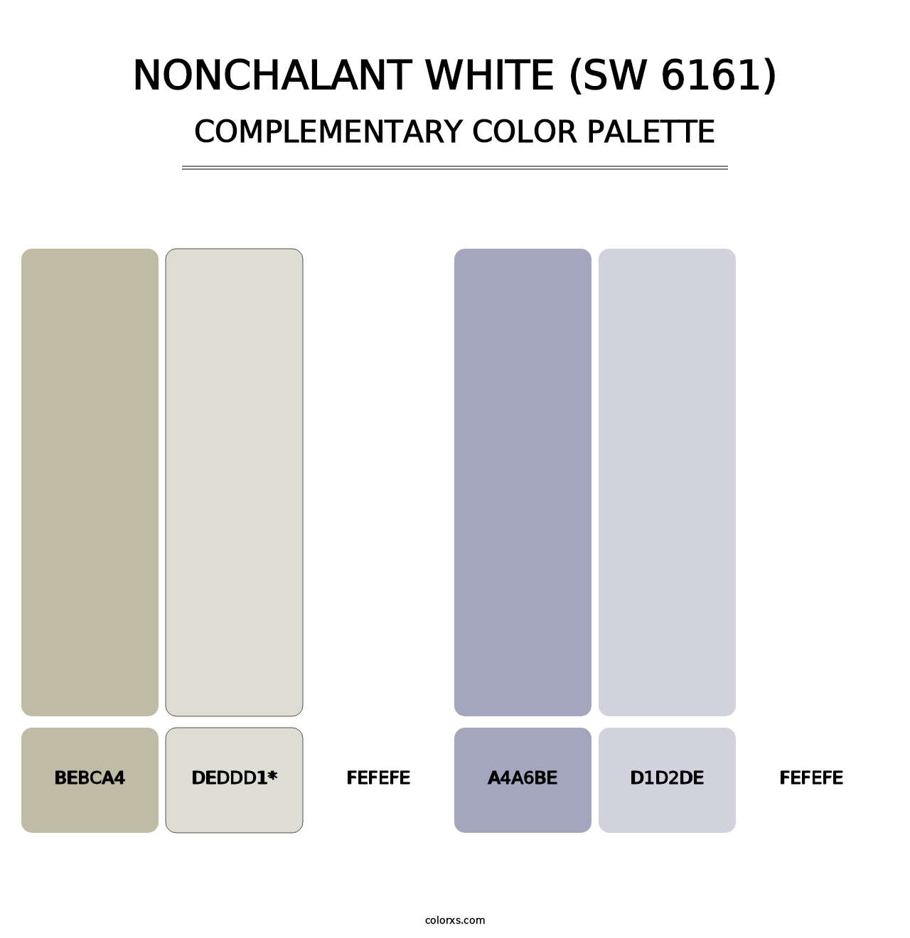 Nonchalant White (SW 6161) - Complementary Color Palette