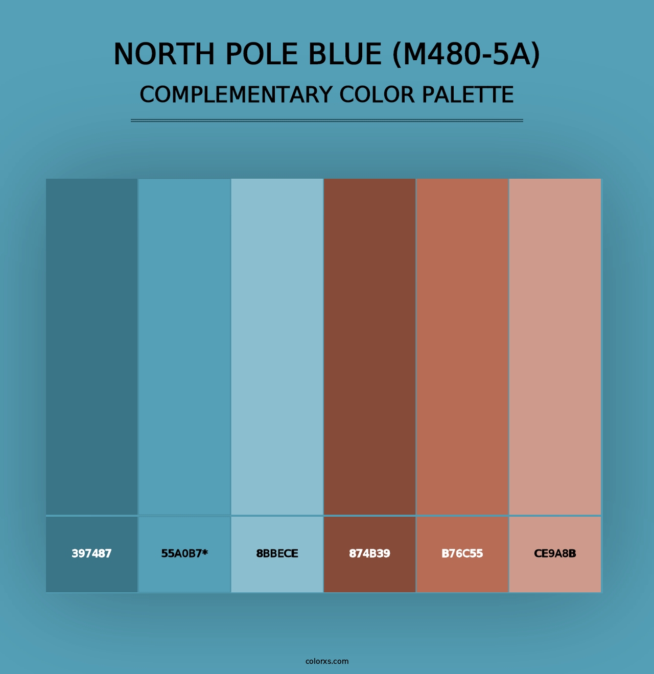 North Pole Blue (M480-5A) - Complementary Color Palette