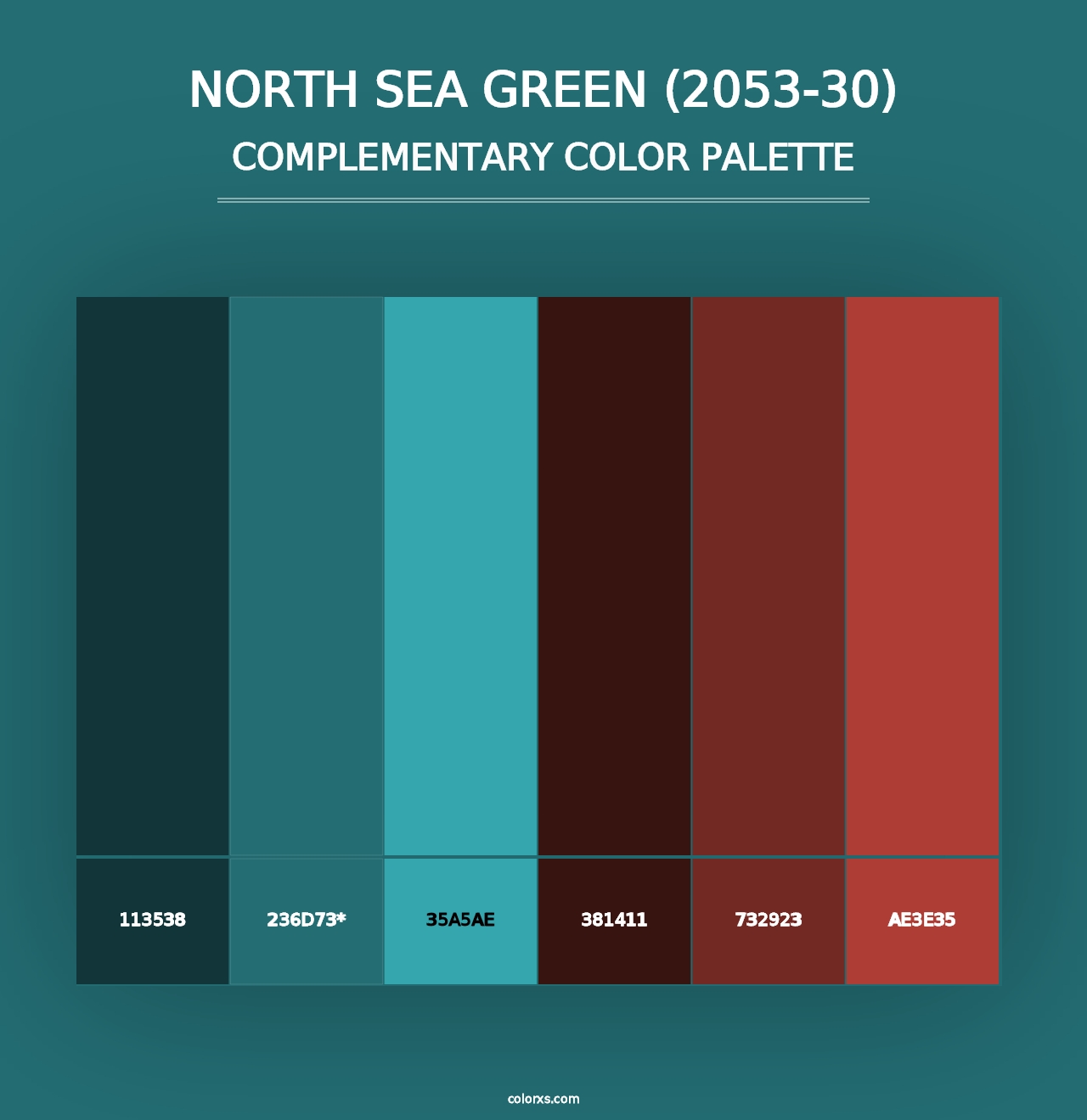 North Sea Green (2053-30) - Complementary Color Palette