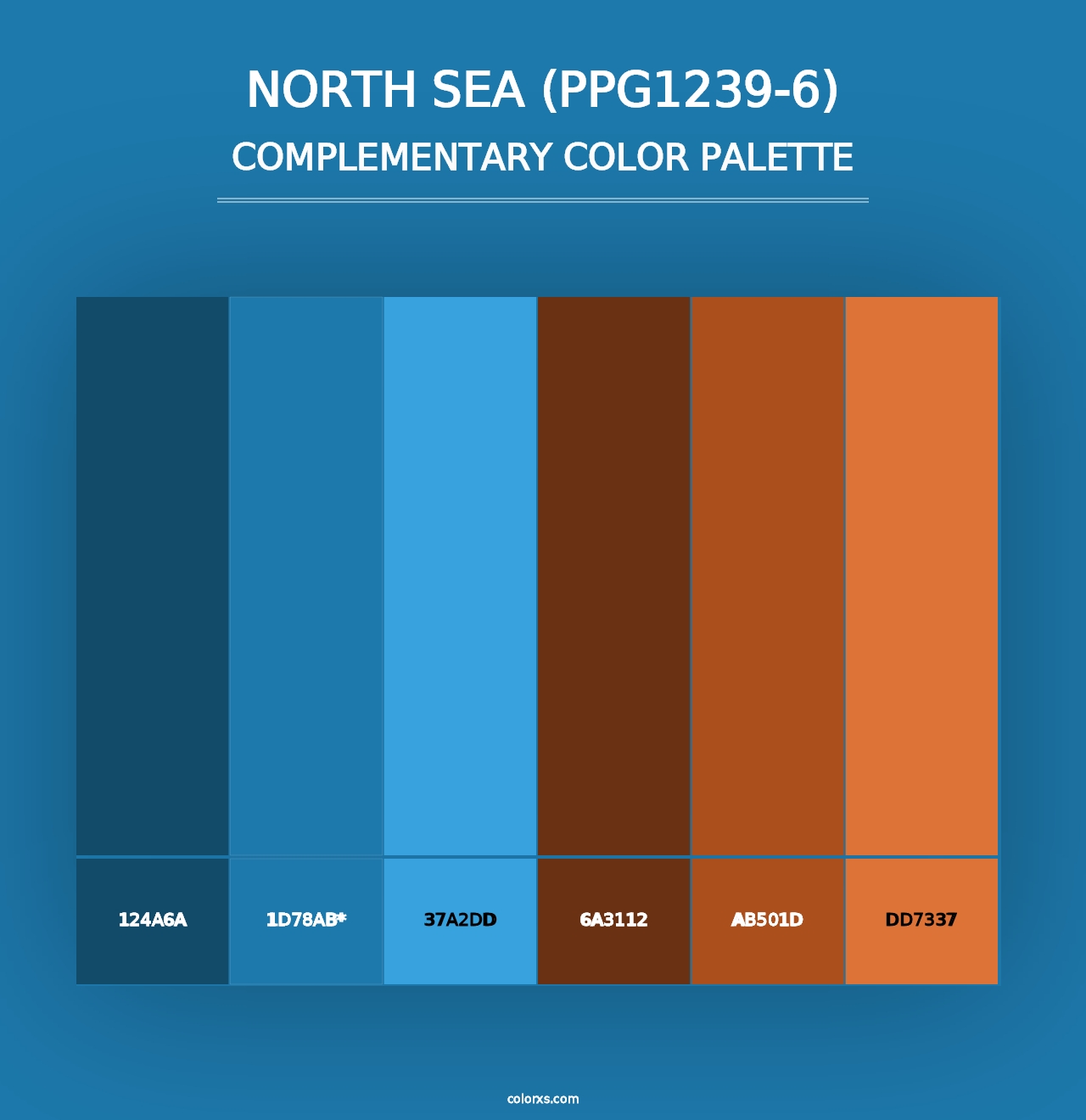 North Sea (PPG1239-6) - Complementary Color Palette