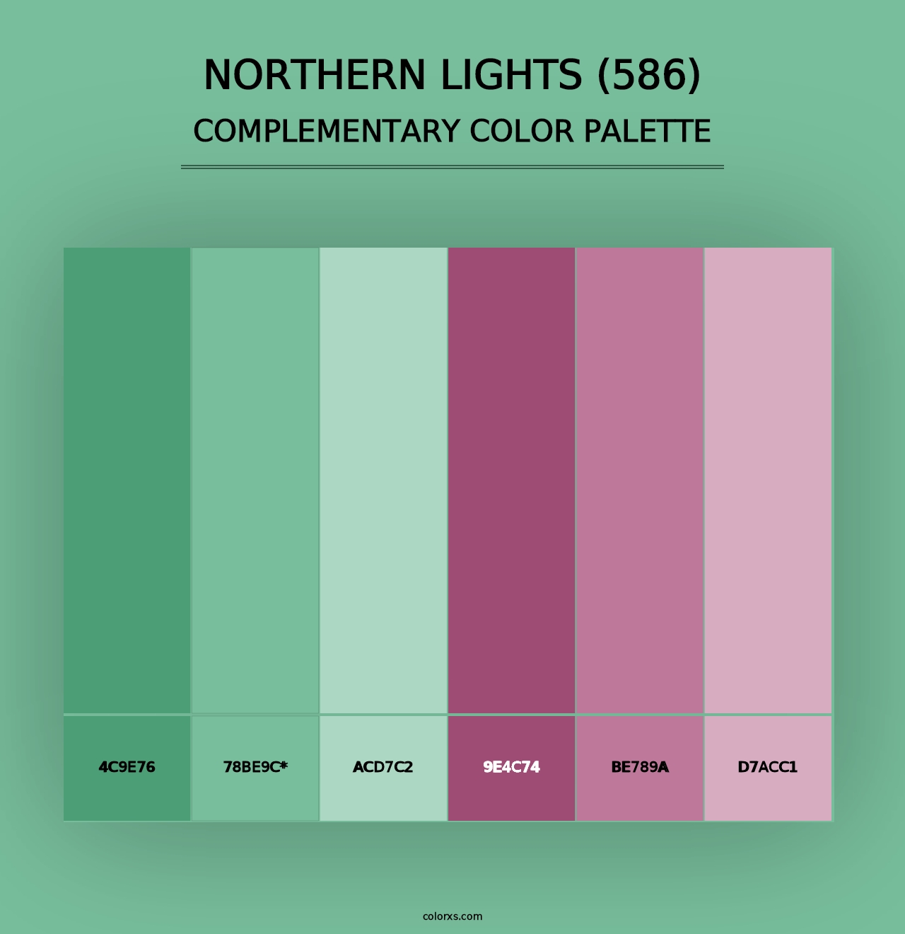 Northern Lights (586) - Complementary Color Palette