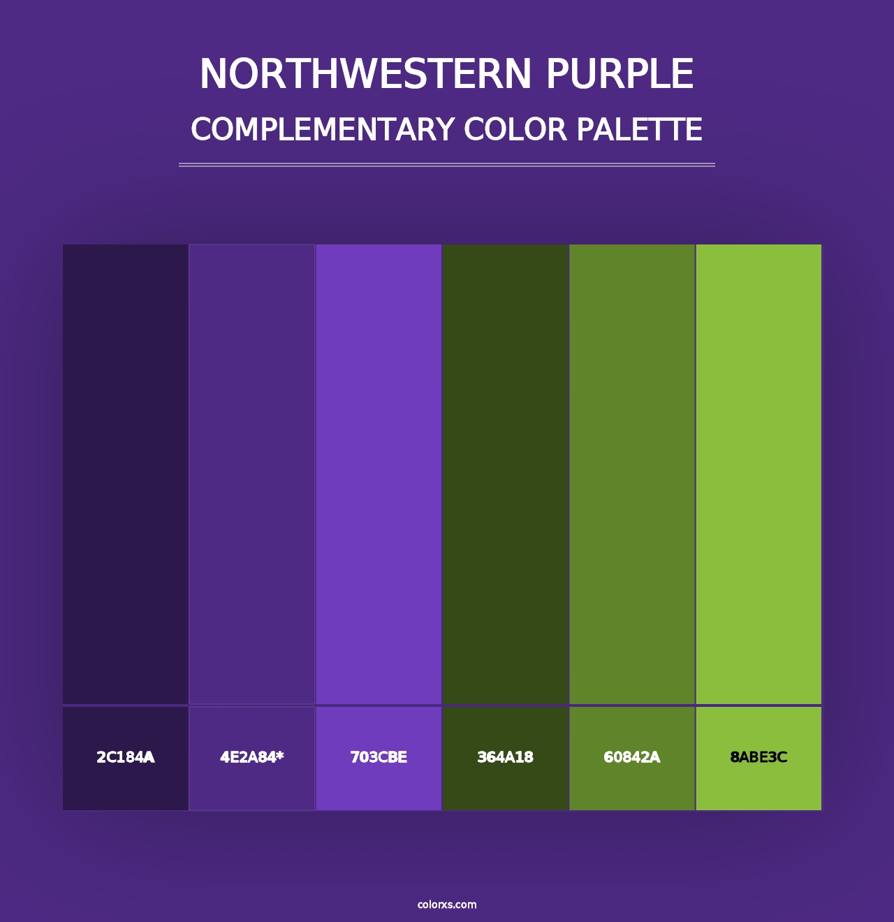 Northwestern Purple - Complementary Color Palette