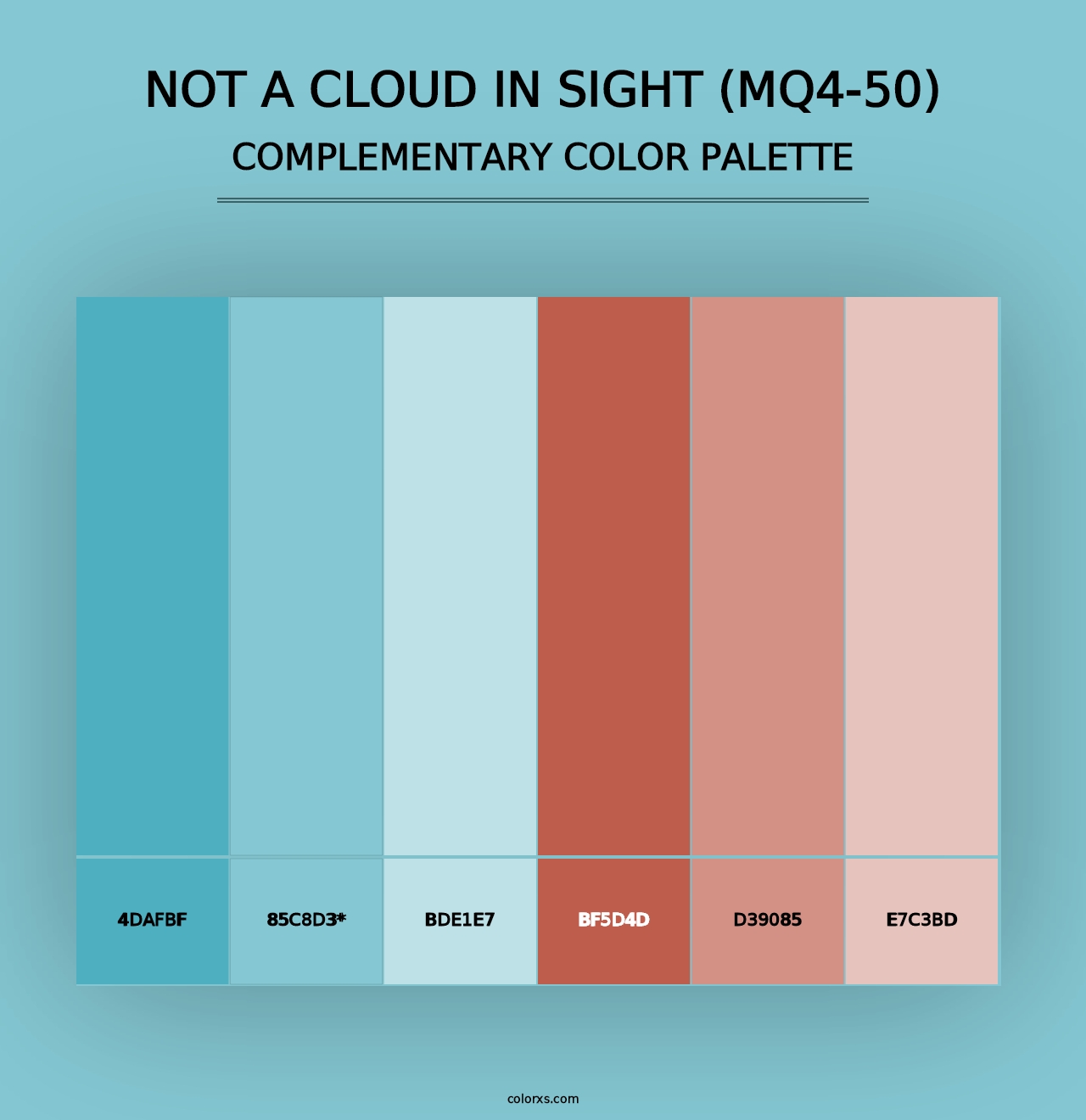 Not A Cloud In Sight (MQ4-50) - Complementary Color Palette