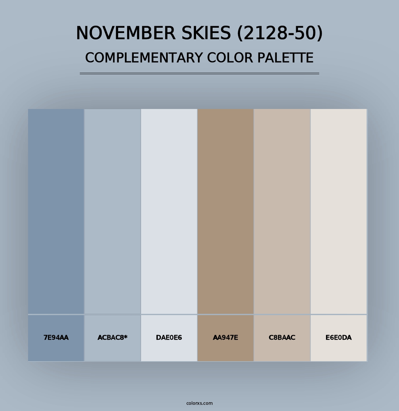 November Skies (2128-50) - Complementary Color Palette