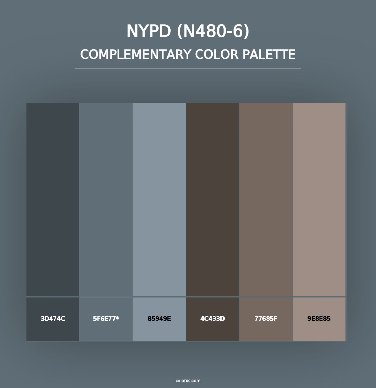 Nypd (N480-6) - Complementary Color Palette