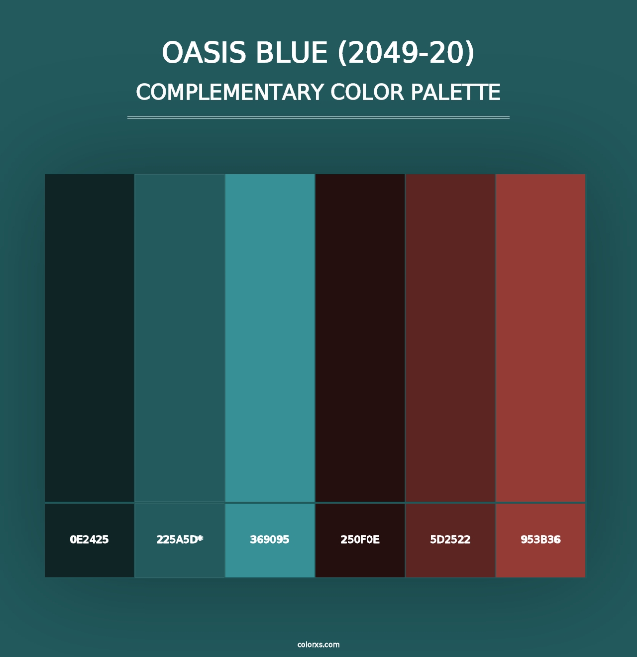 Oasis Blue (2049-20) - Complementary Color Palette