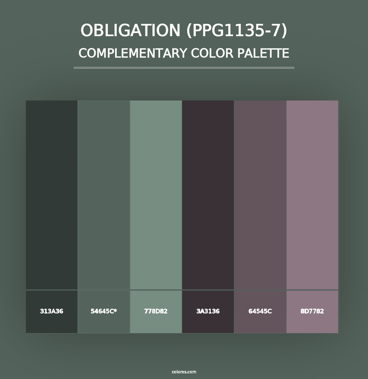 Obligation (PPG1135-7) - Complementary Color Palette