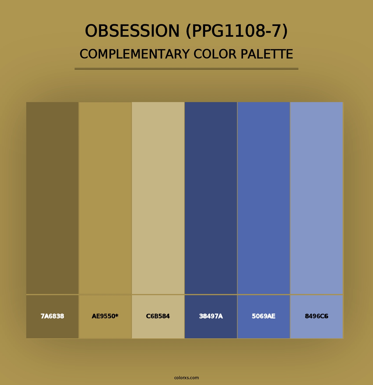 Obsession (PPG1108-7) - Complementary Color Palette