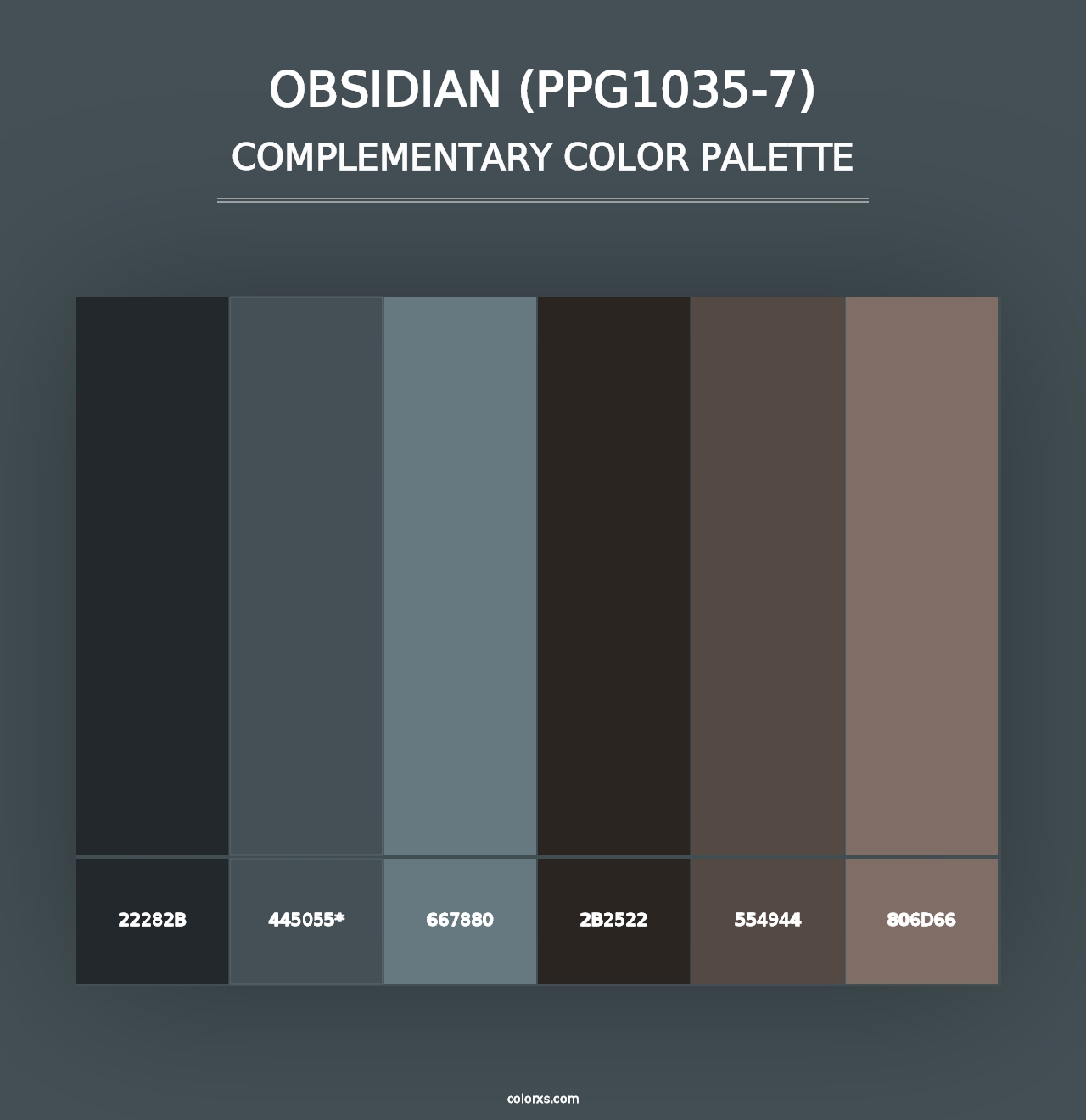 Obsidian (PPG1035-7) - Complementary Color Palette