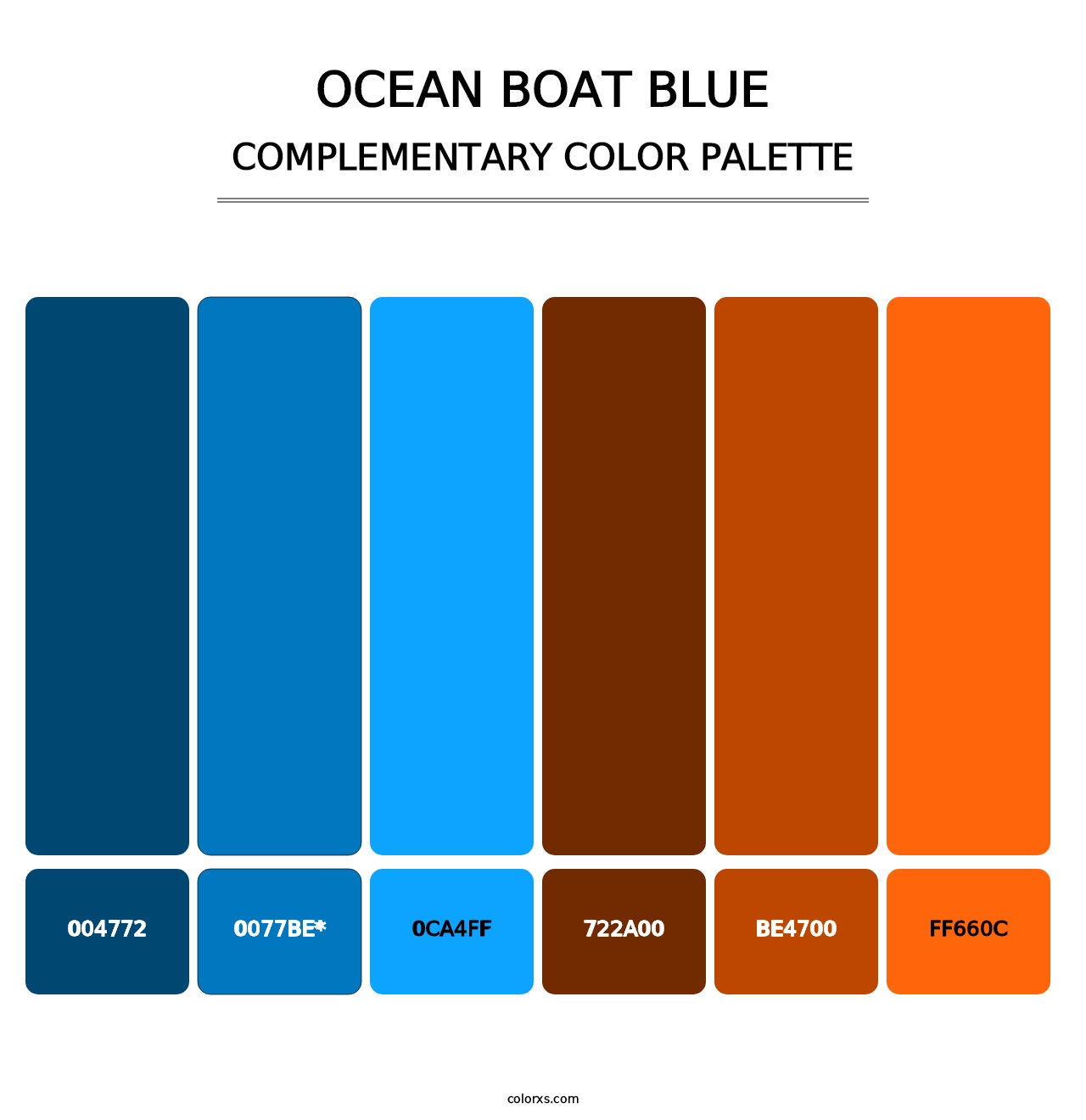 Ocean Boat Blue - Complementary Color Palette