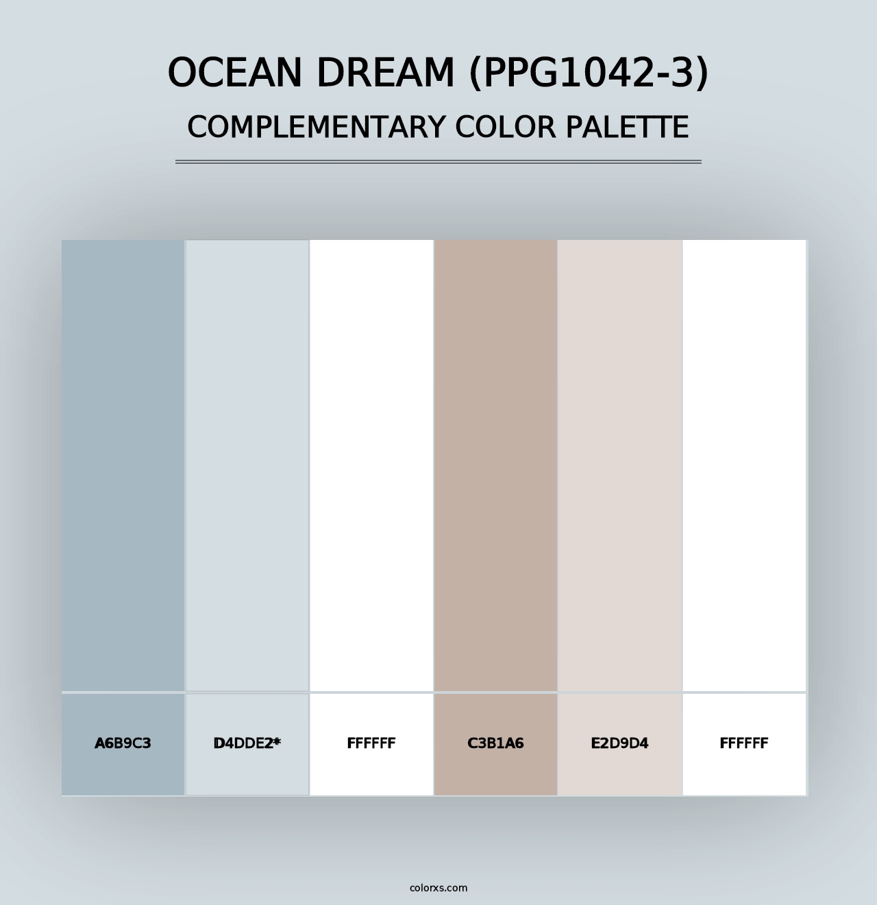 Ocean Dream (PPG1042-3) - Complementary Color Palette