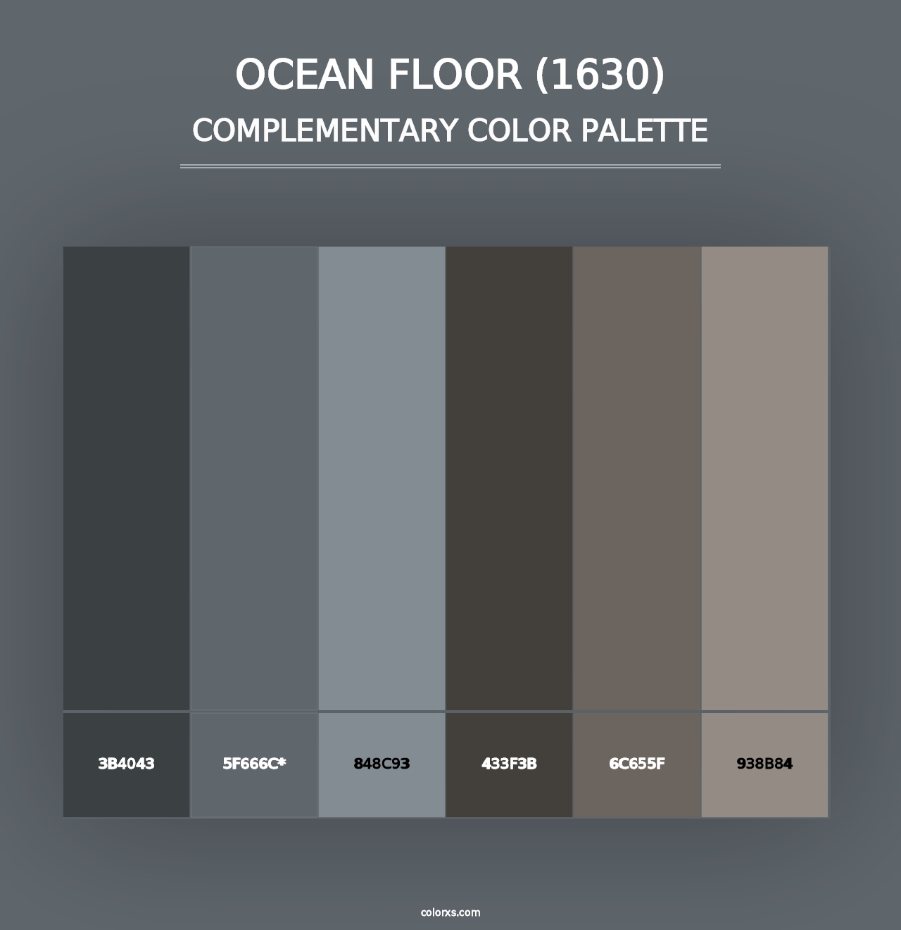 Ocean Floor (1630) - Complementary Color Palette