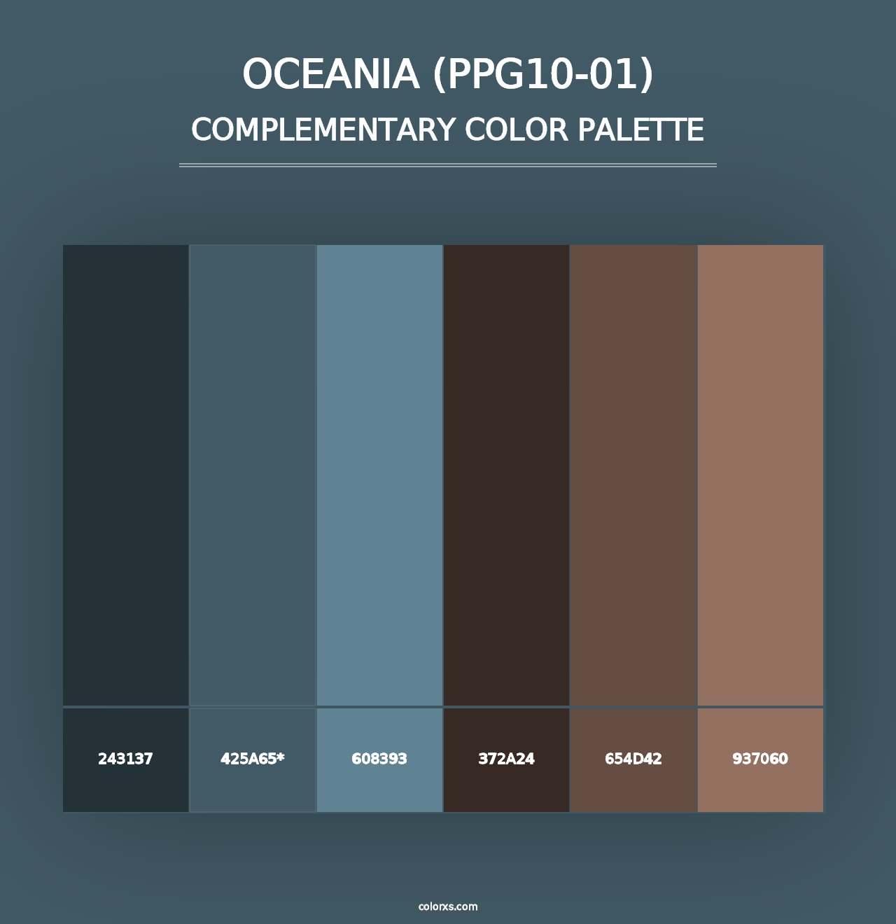 Oceania (PPG10-01) - Complementary Color Palette