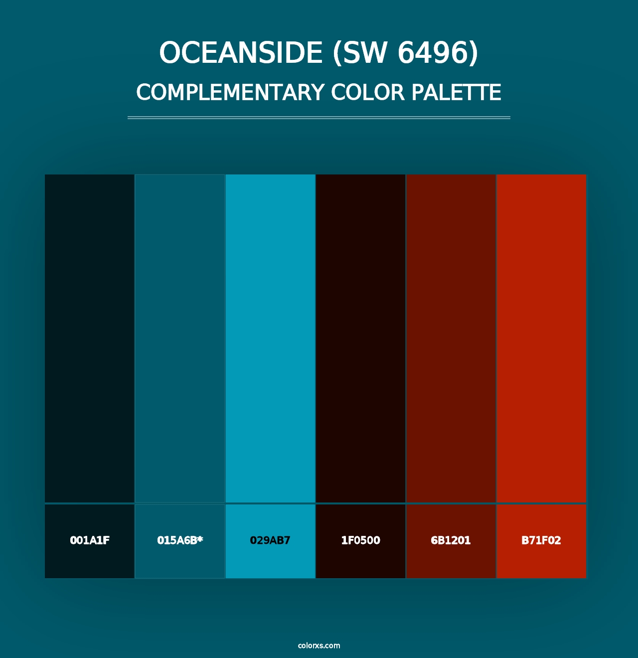 Oceanside (SW 6496) - Complementary Color Palette