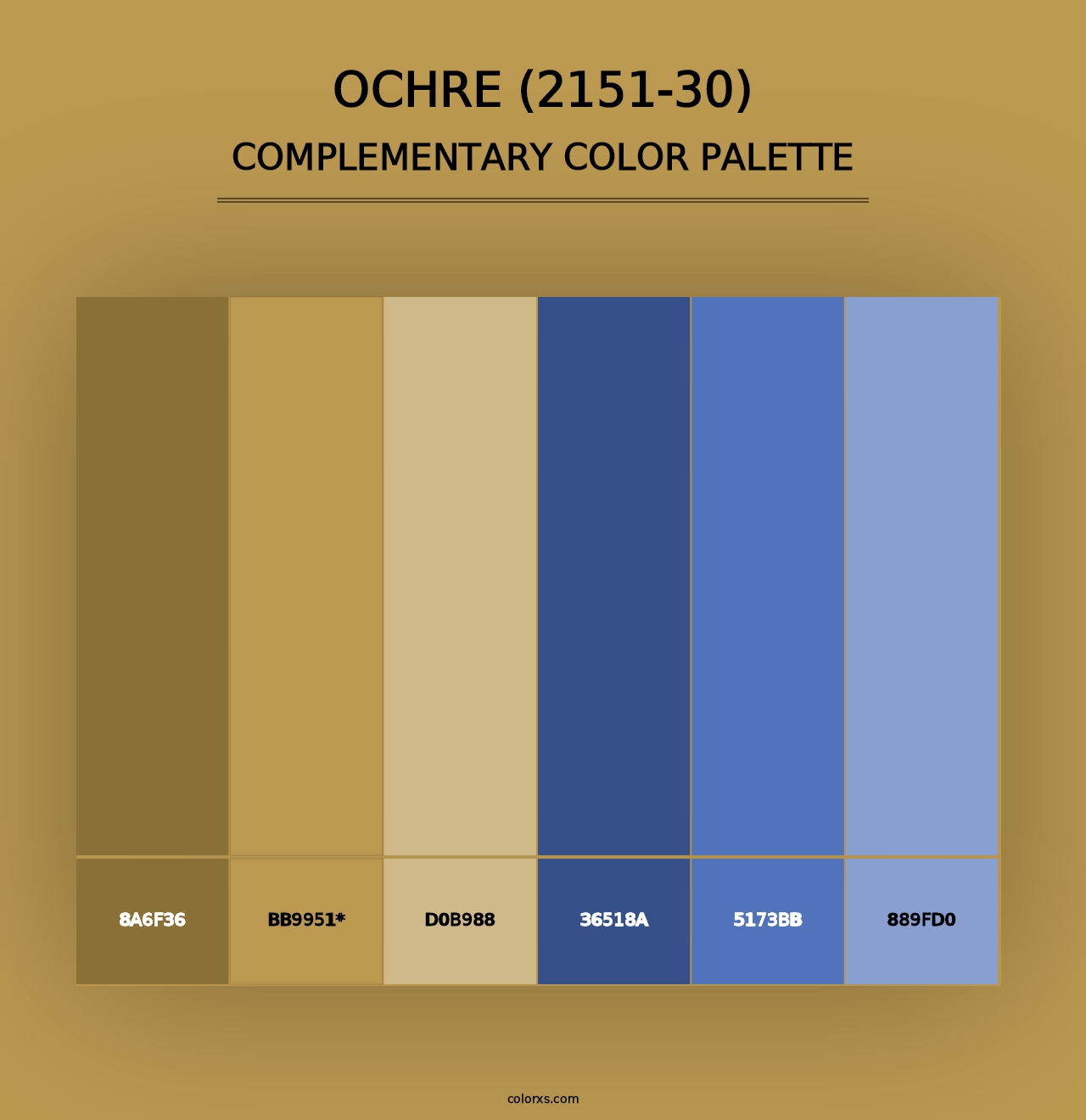 Ochre (2151-30) - Complementary Color Palette