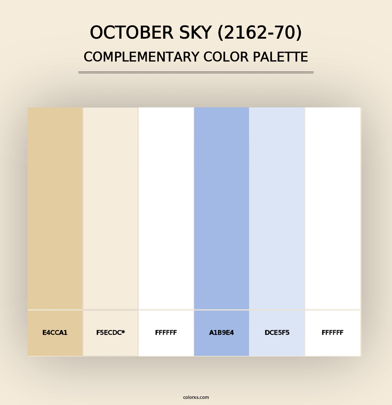 October Sky (2162-70) - Complementary Color Palette