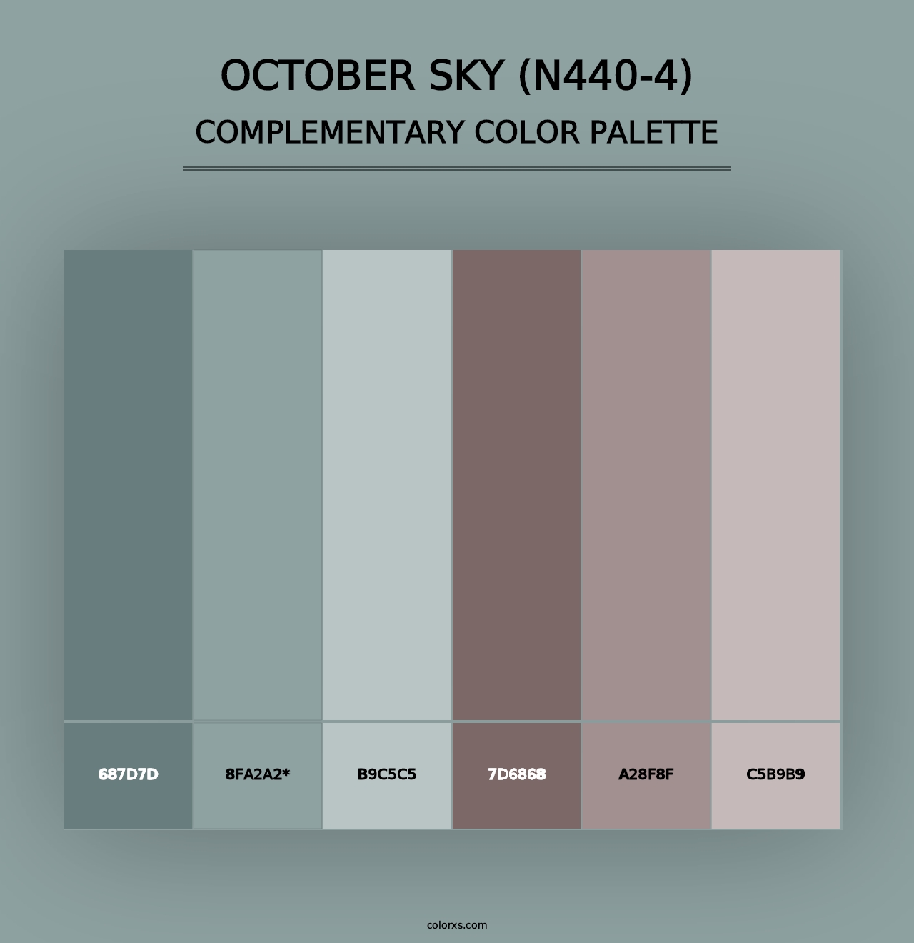 October Sky (N440-4) - Complementary Color Palette