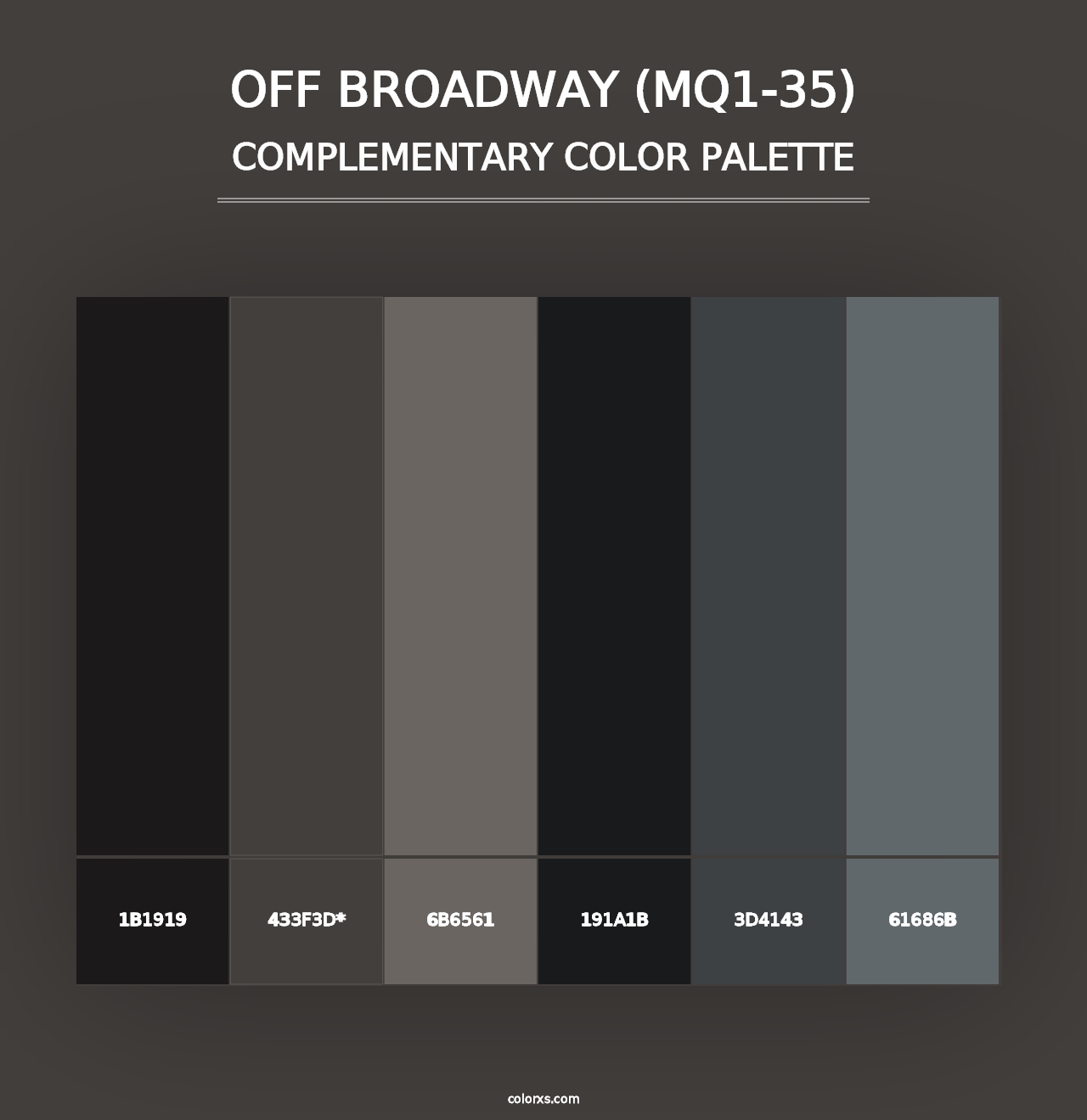 Off Broadway (MQ1-35) - Complementary Color Palette