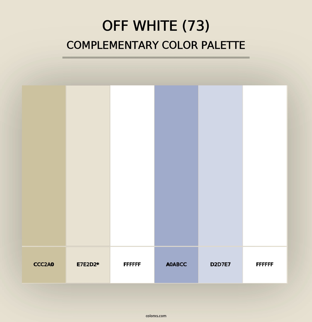 Off White (73) - Complementary Color Palette