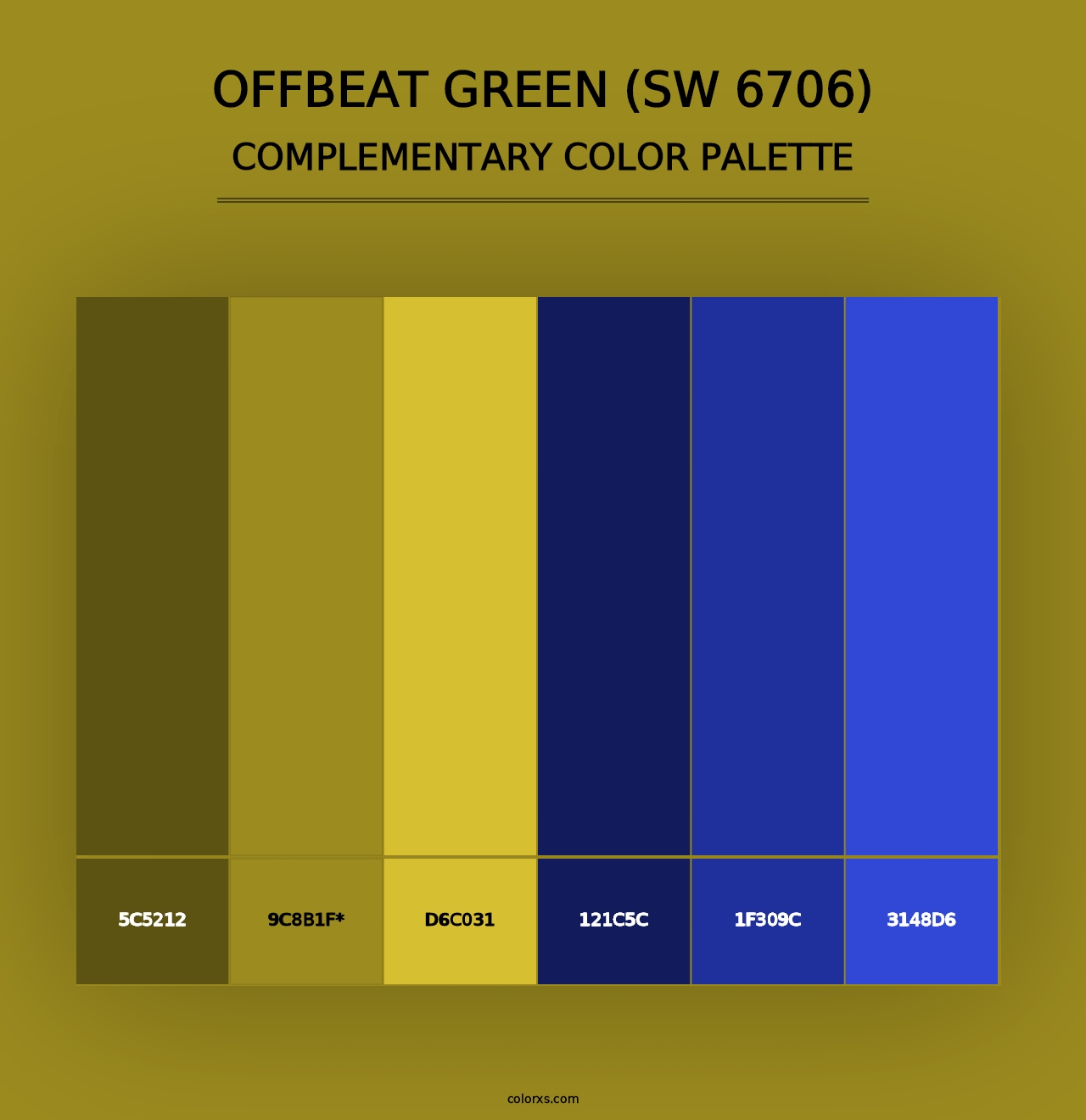 Offbeat Green (SW 6706) - Complementary Color Palette