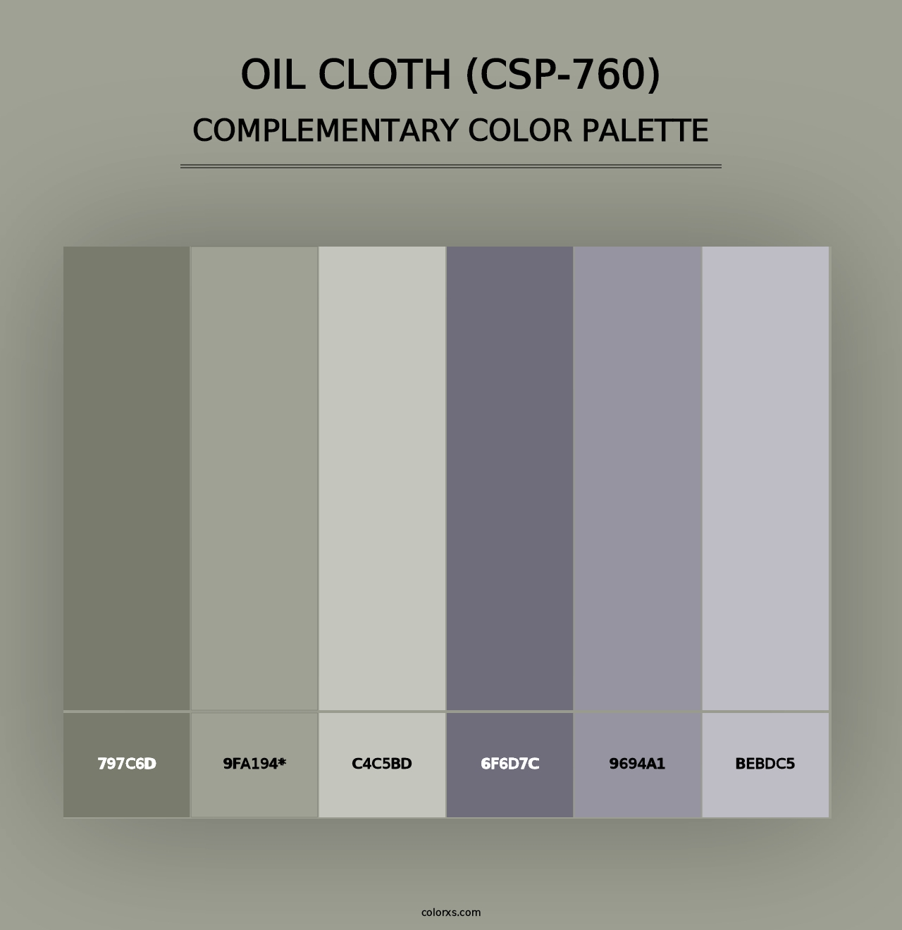 Oil Cloth (CSP-760) - Complementary Color Palette