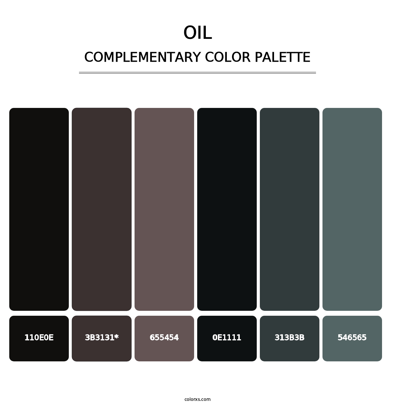 Oil - Complementary Color Palette