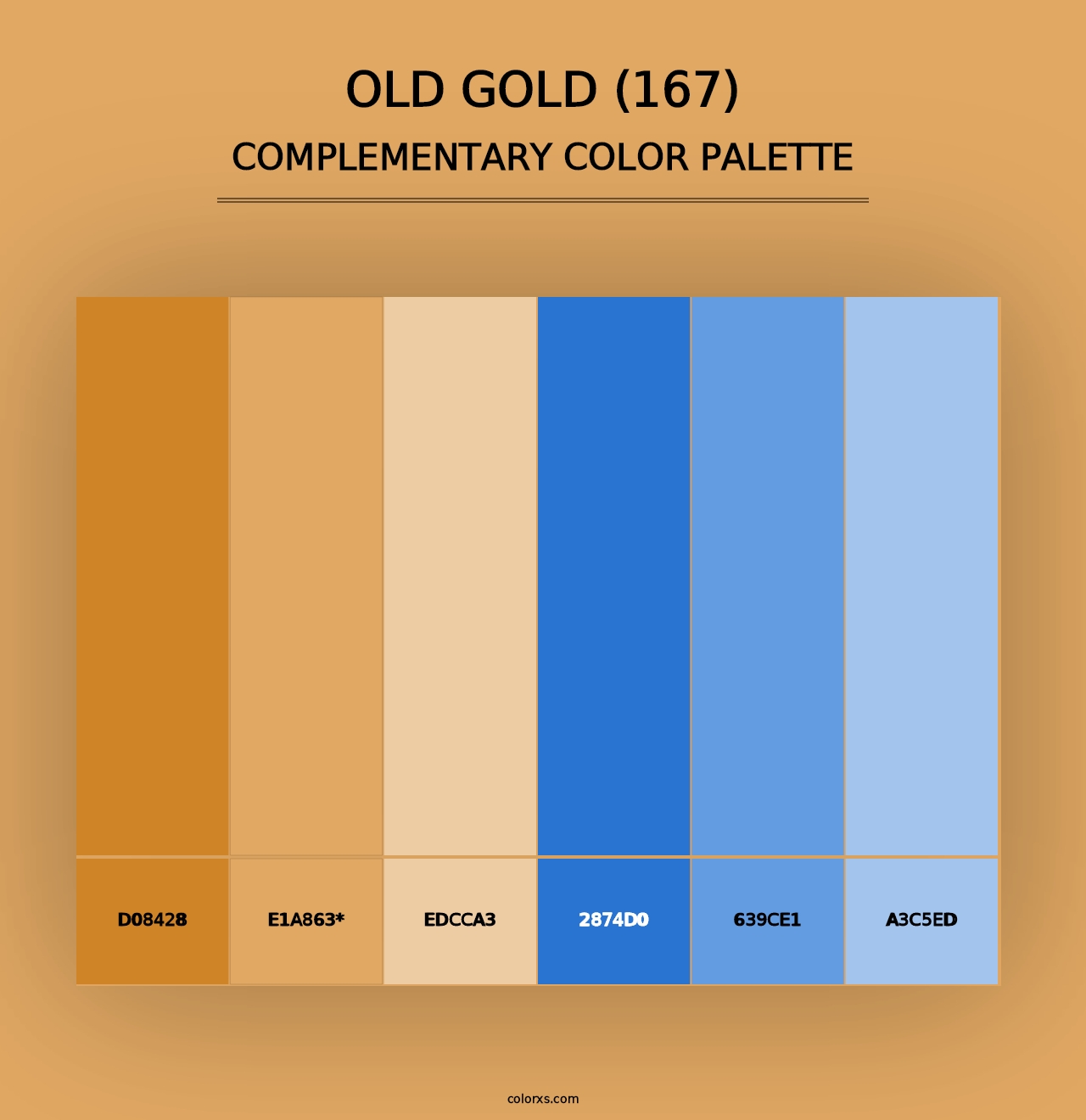 Old Gold (167) - Complementary Color Palette