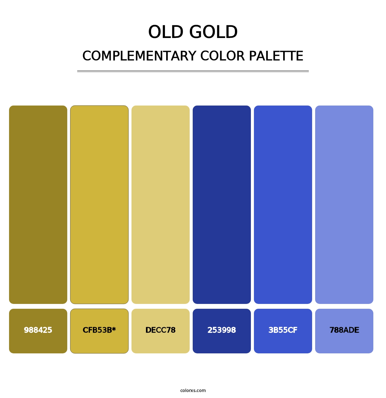 Old Gold - Complementary Color Palette