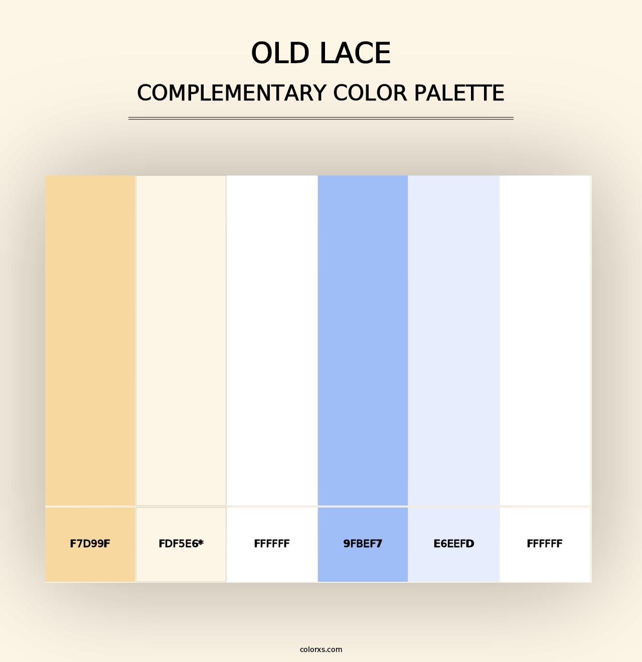 Old lace - Complementary Color Palette