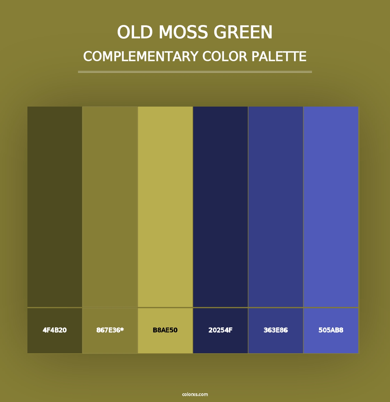 Old Moss Green - Complementary Color Palette