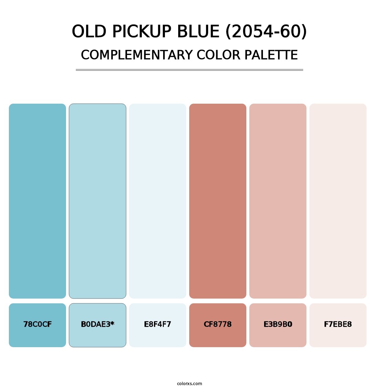 Old Pickup Blue (2054-60) - Complementary Color Palette