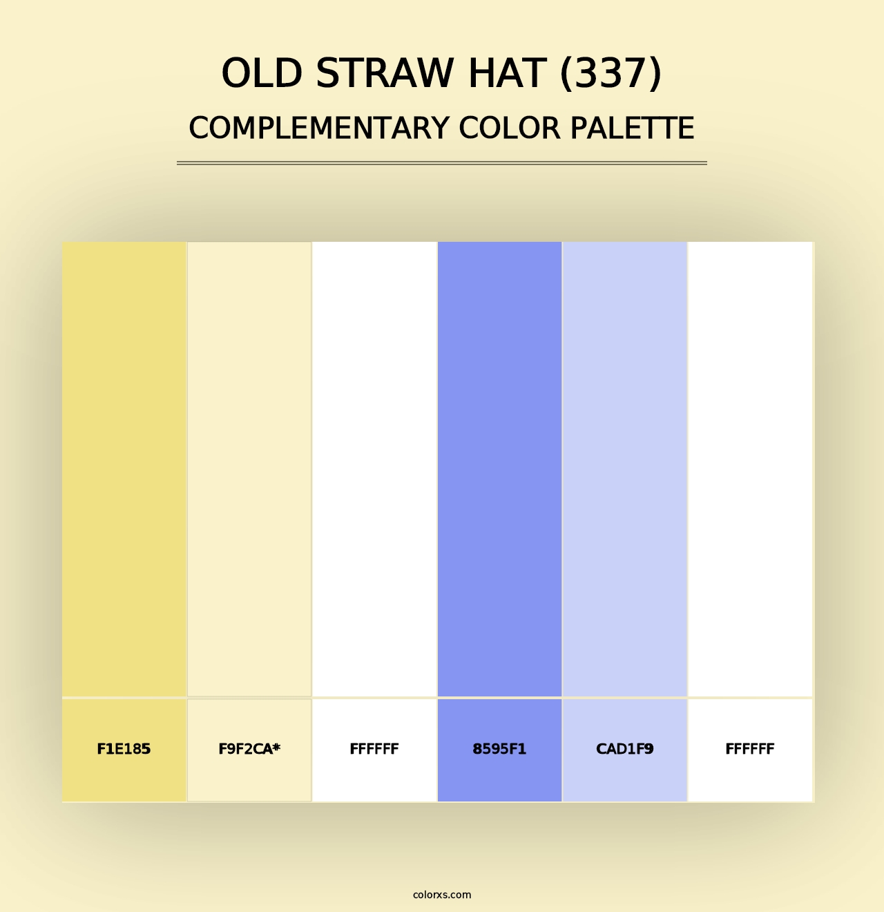 Old Straw Hat (337) - Complementary Color Palette