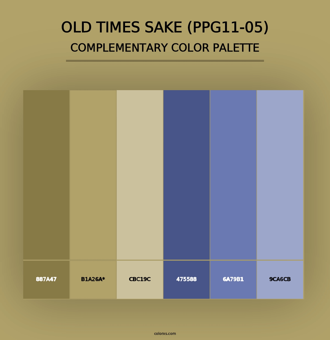 Old Times Sake (PPG11-05) - Complementary Color Palette