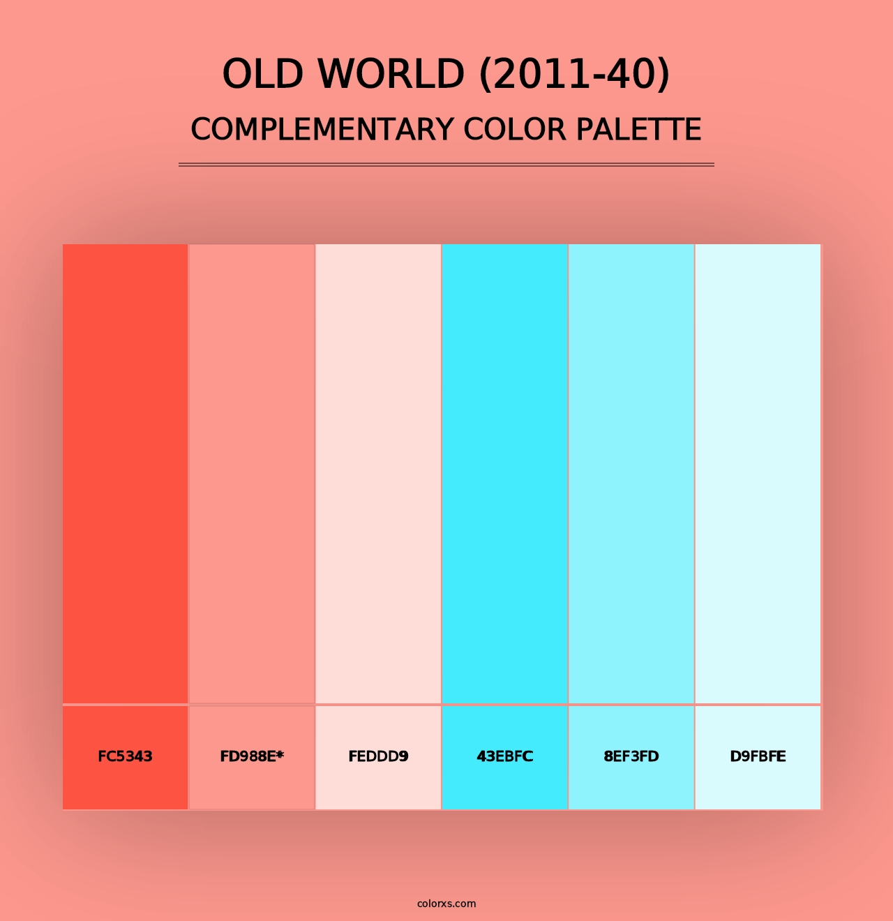 Old World (2011-40) - Complementary Color Palette