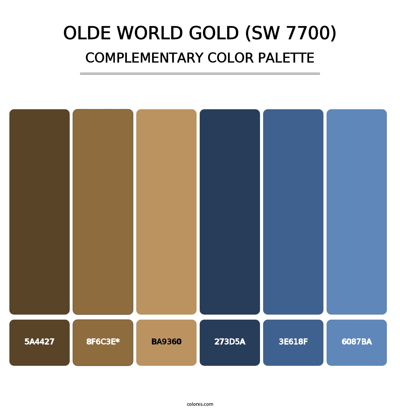 Olde World Gold (SW 7700) - Complementary Color Palette