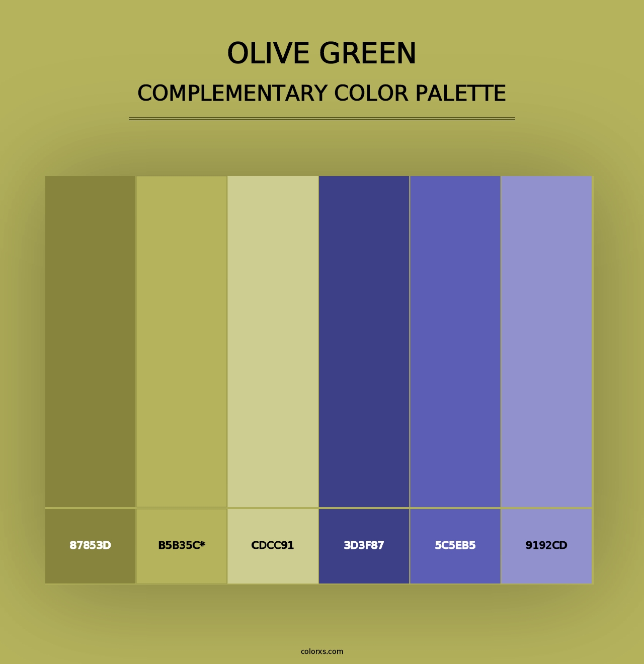 Olive Green - Complementary Color Palette