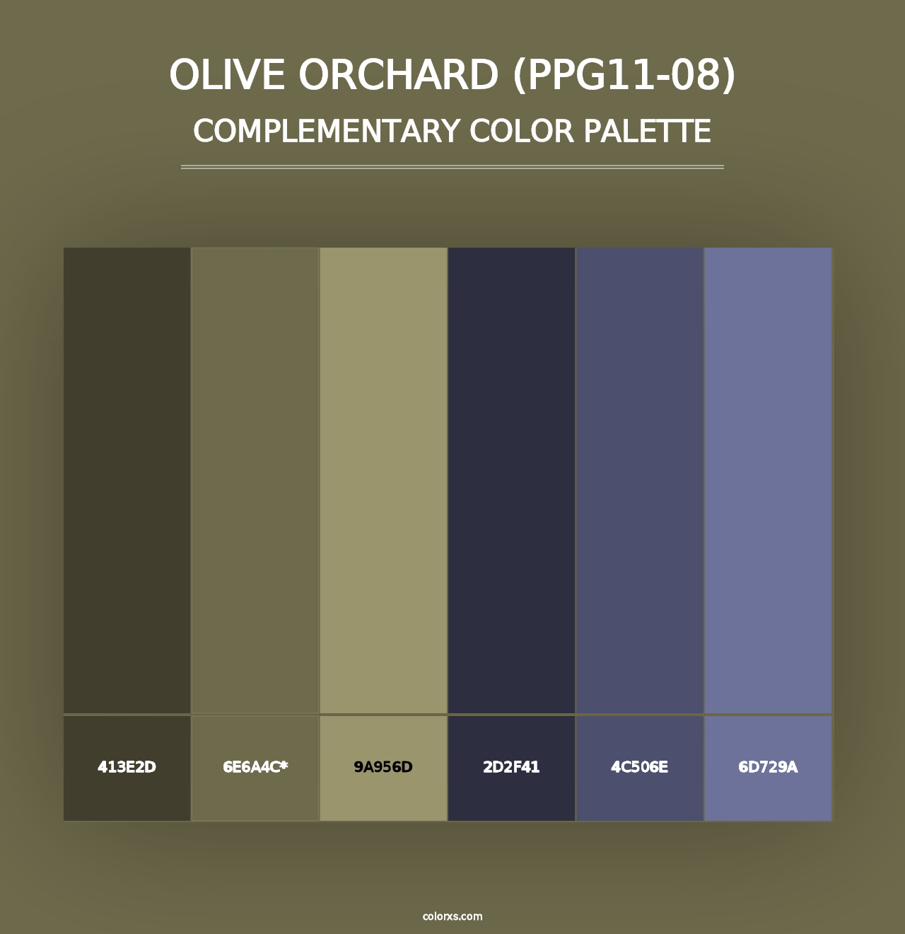 Olive Orchard (PPG11-08) - Complementary Color Palette