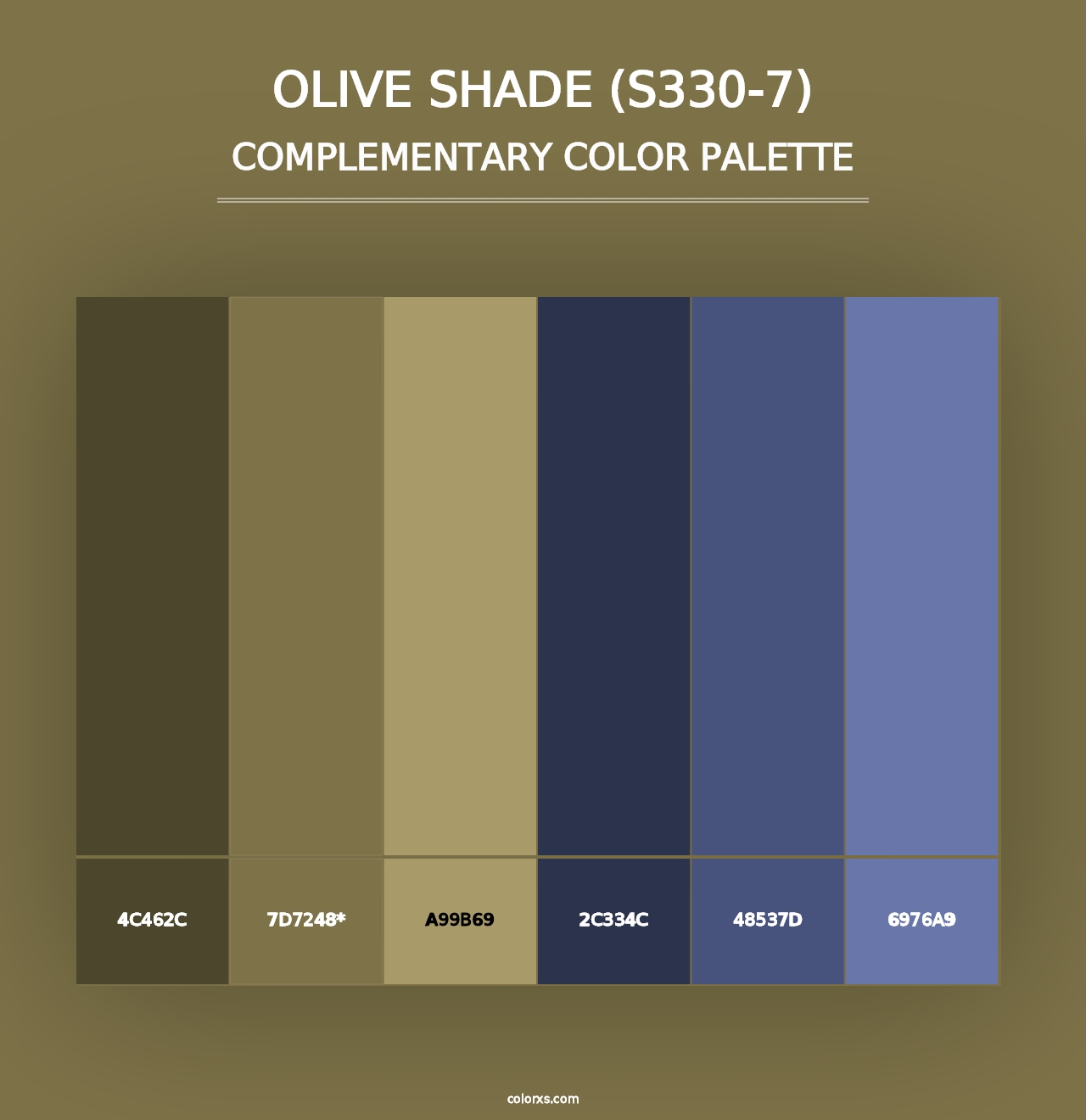 Olive Shade (S330-7) - Complementary Color Palette