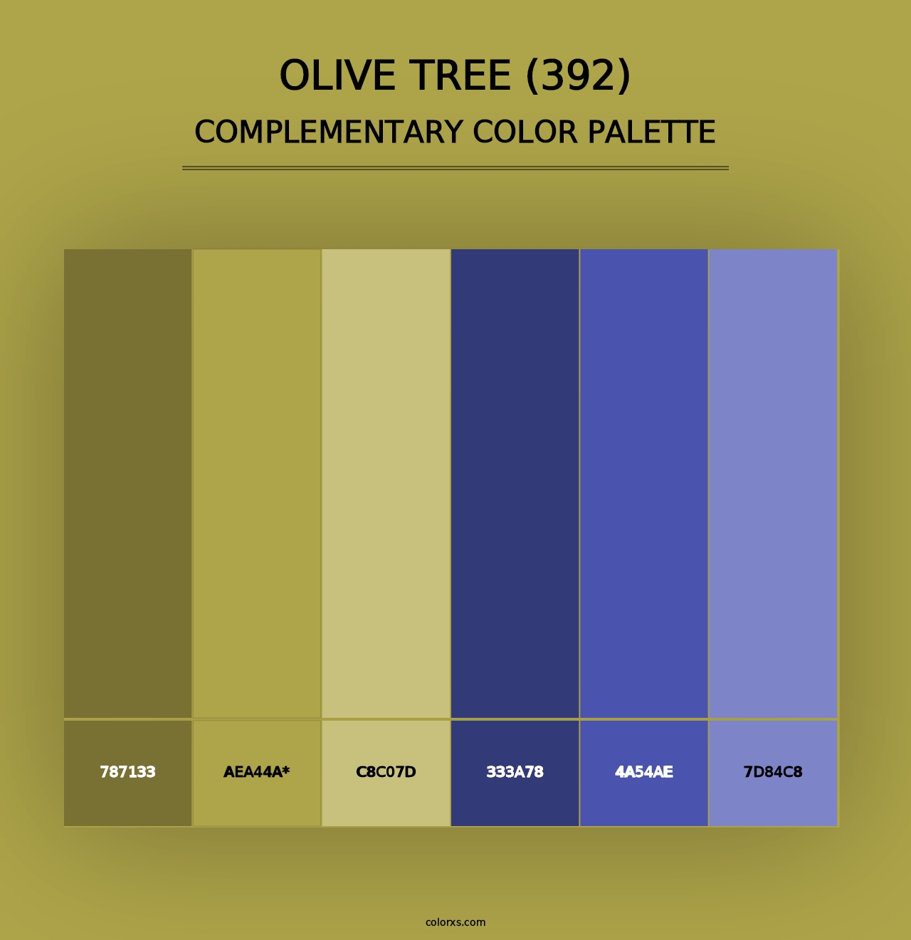 Olive Tree (392) - Complementary Color Palette