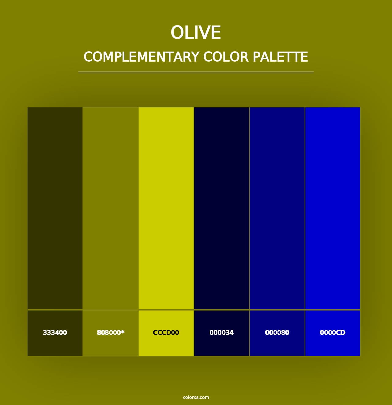 Olive - Complementary Color Palette