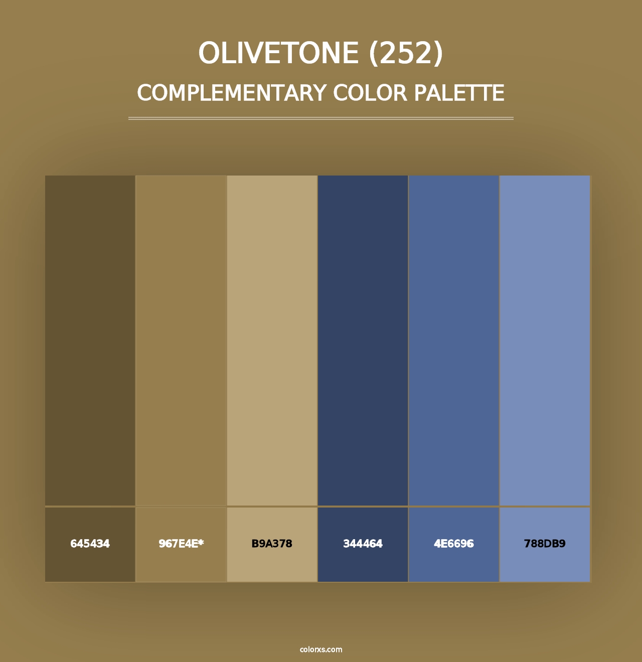 Olivetone (252) - Complementary Color Palette