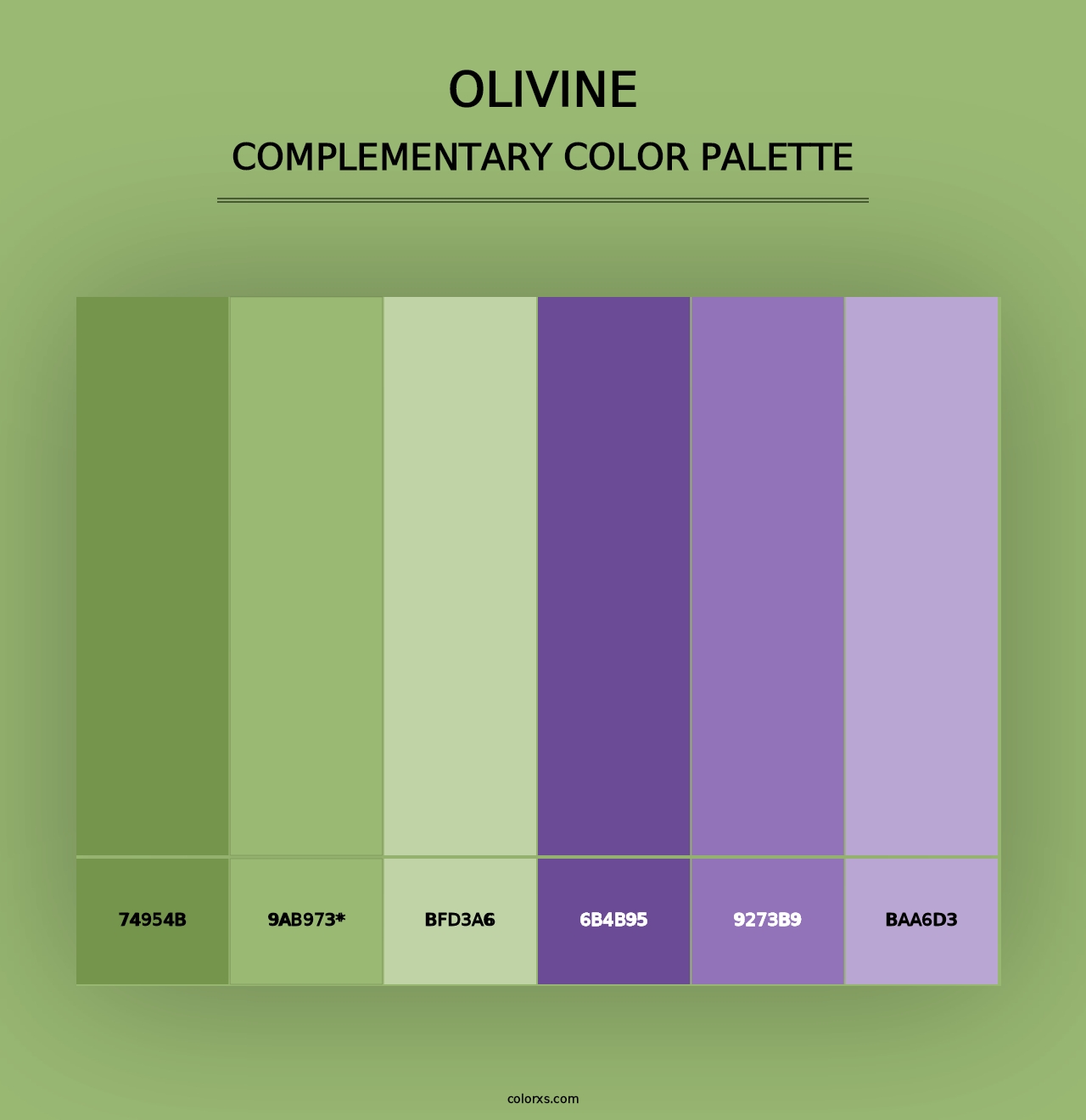 Olivine - Complementary Color Palette