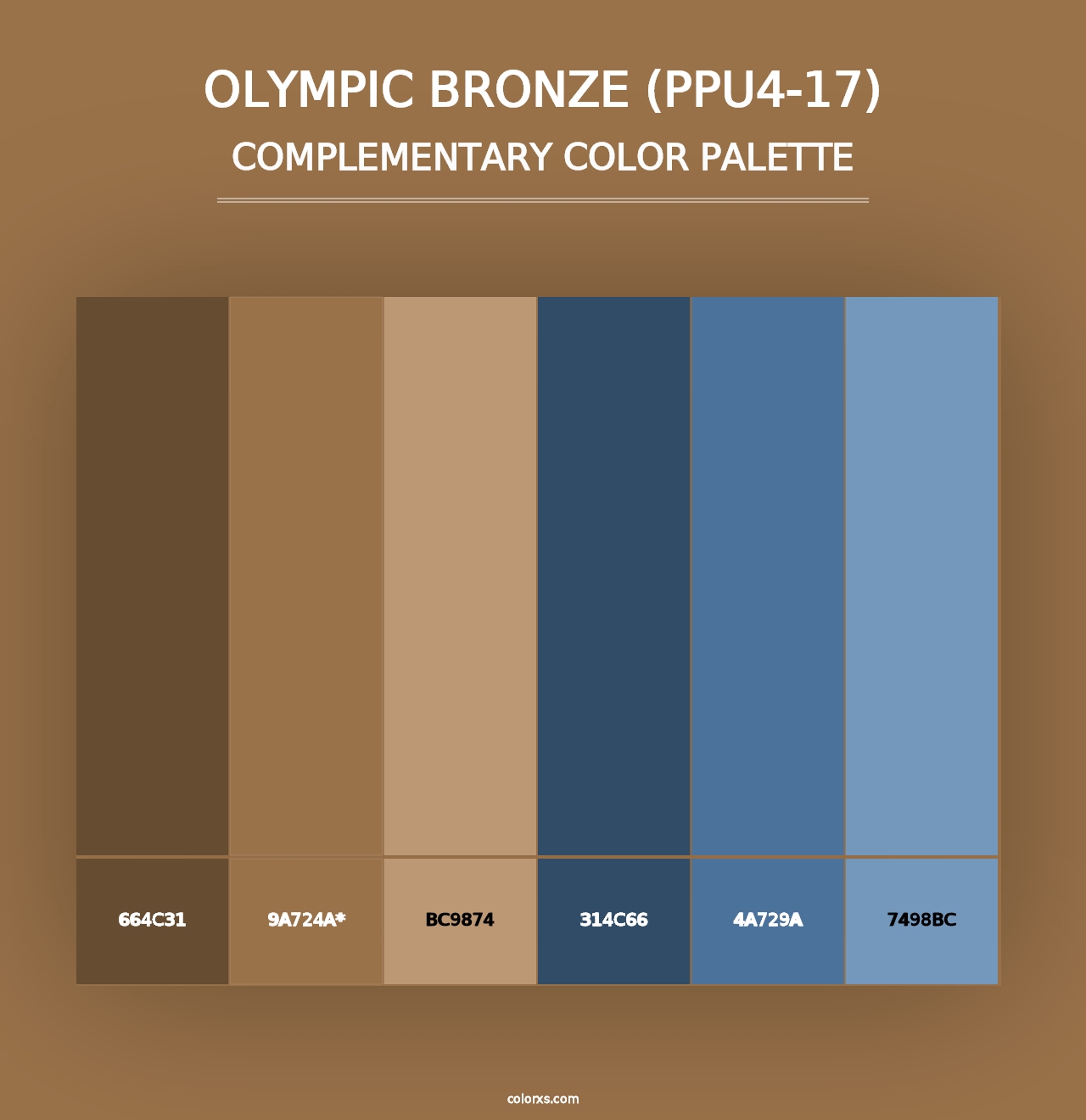 Olympic Bronze (PPU4-17) - Complementary Color Palette