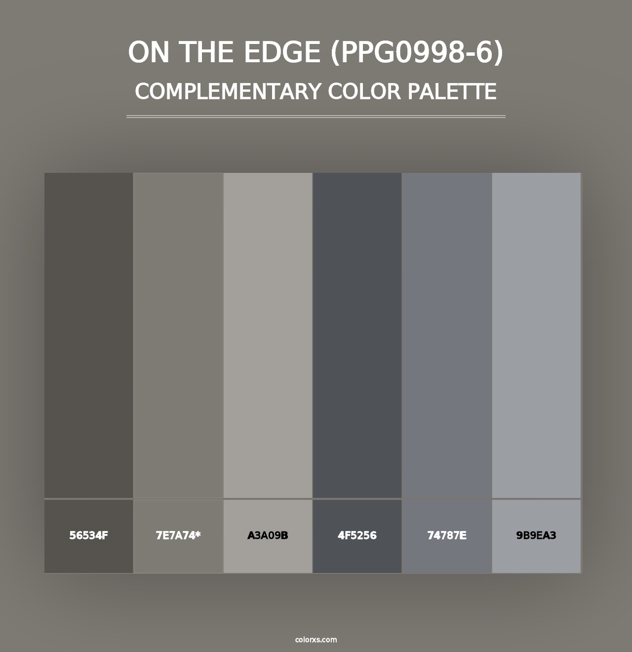 On The Edge (PPG0998-6) - Complementary Color Palette