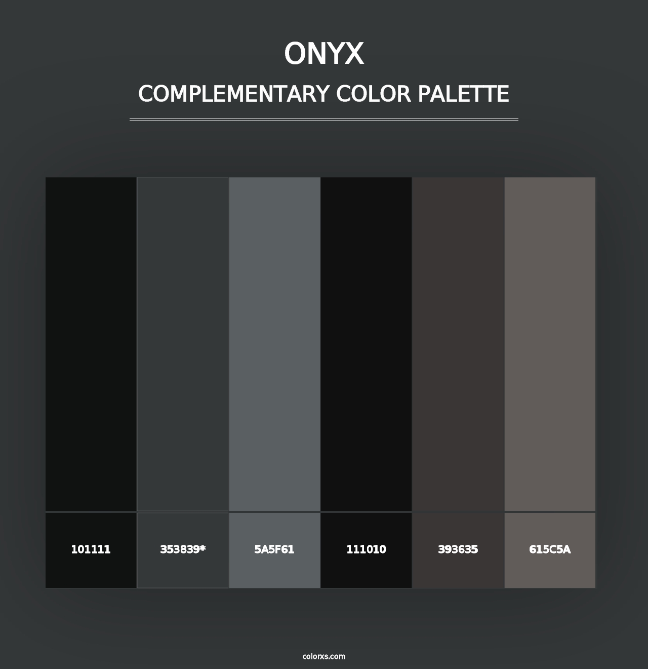 Onyx - Complementary Color Palette