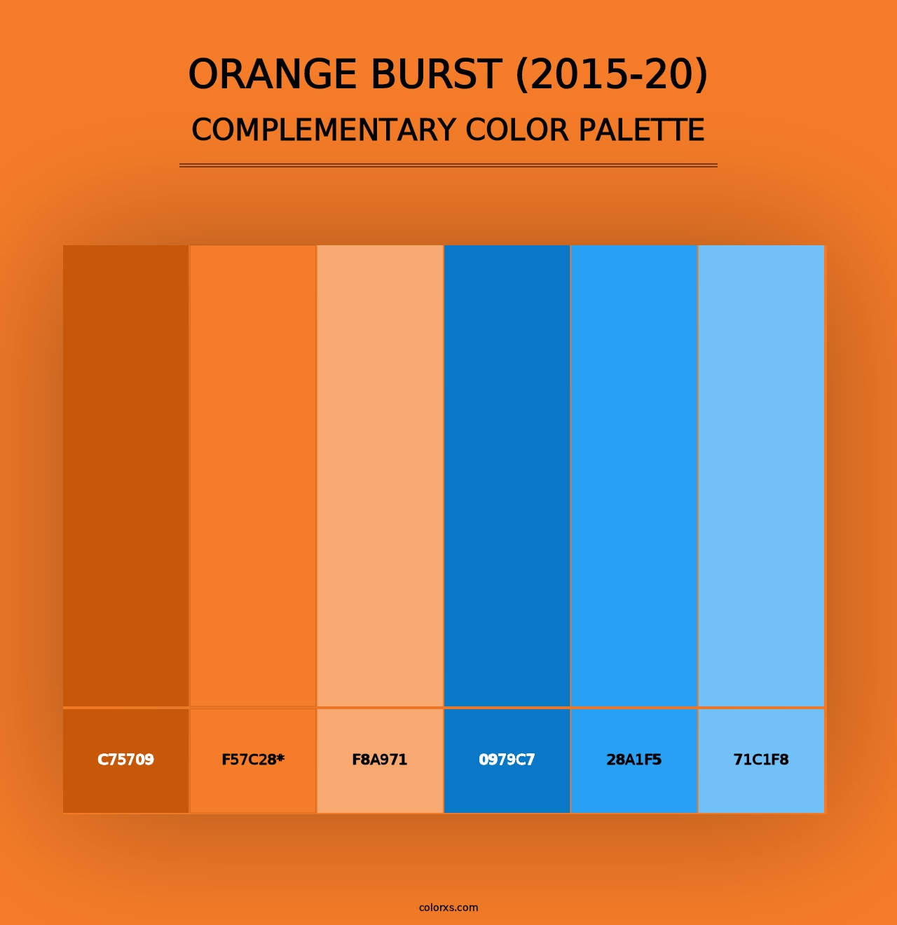 Orange Burst (2015-20) - Complementary Color Palette