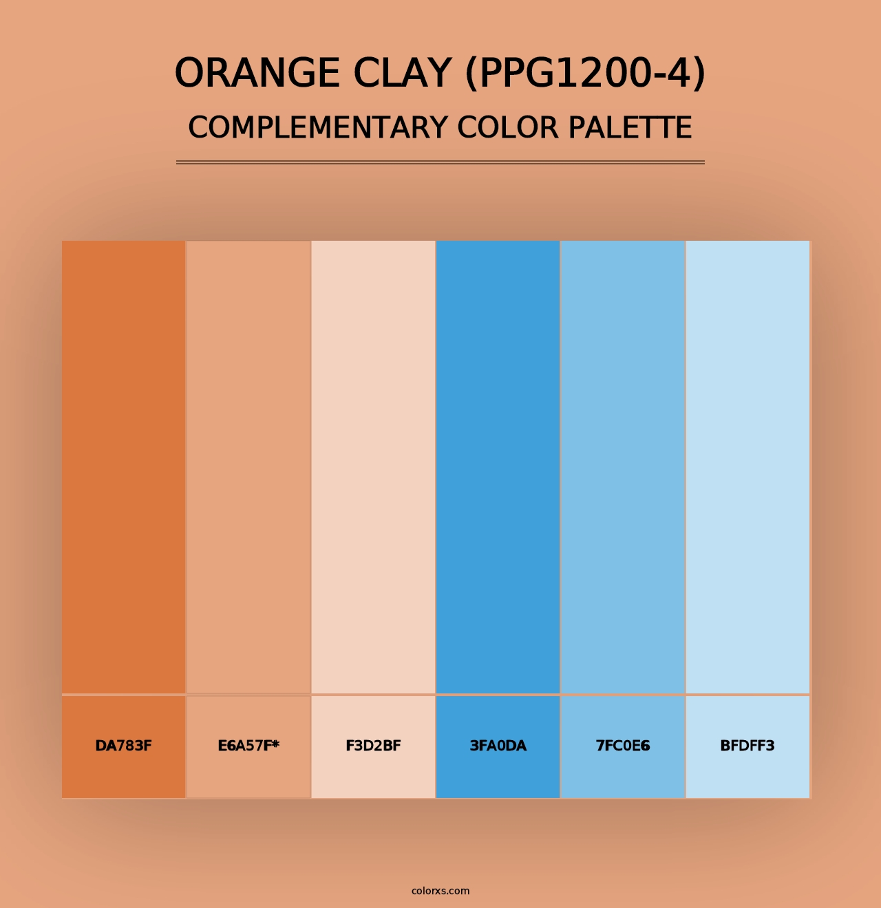 Orange Clay (PPG1200-4) - Complementary Color Palette